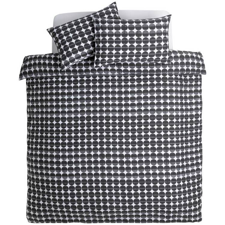 Habitat duvet set black and white spot single, imported from the UK