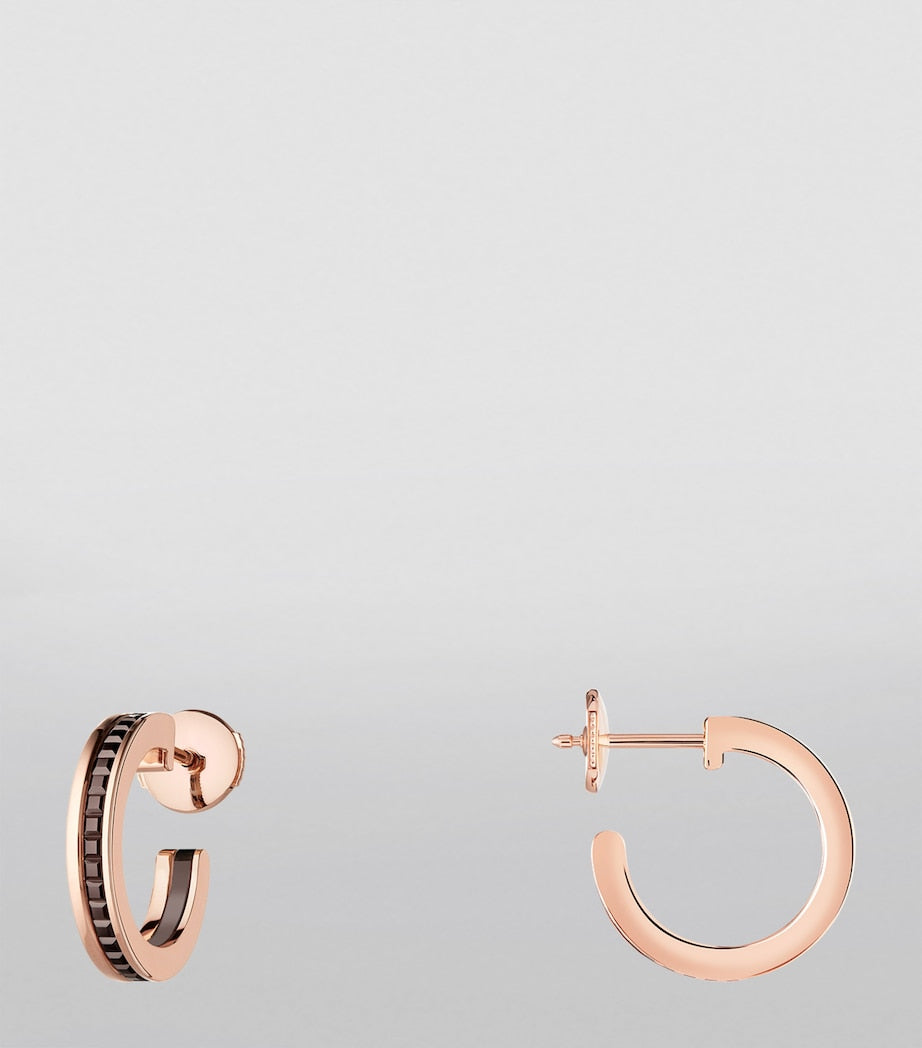 Boucheron Quatre hoop earrings rose gold brown PVD - British product