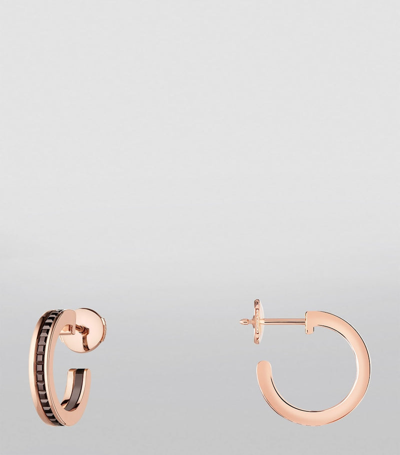 Boucheron Quatre hoop earrings rose gold brown PVD - British product