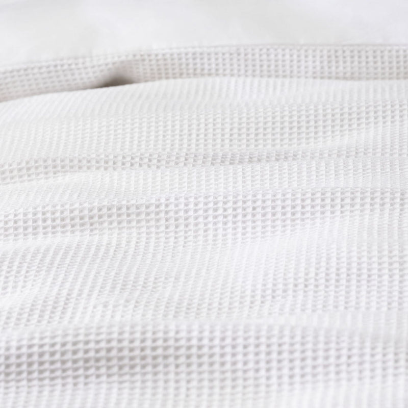 Habitat Cotton Waffle Plain White Bedding Set - Kingsize