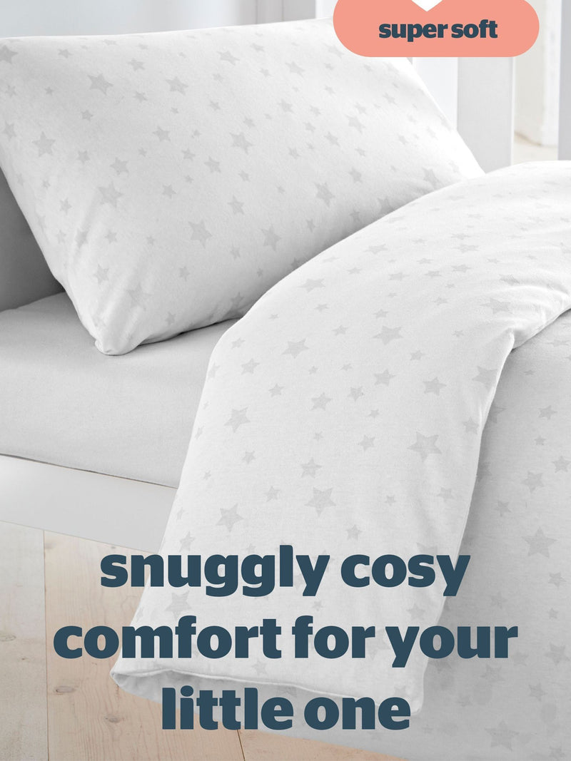 Silentnight Grey Star cot bed duvet set 120cm x 150cm (British brand)