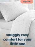 Silentnight Grey Star cot bed duvet set 120cm x 150cm (British brand)