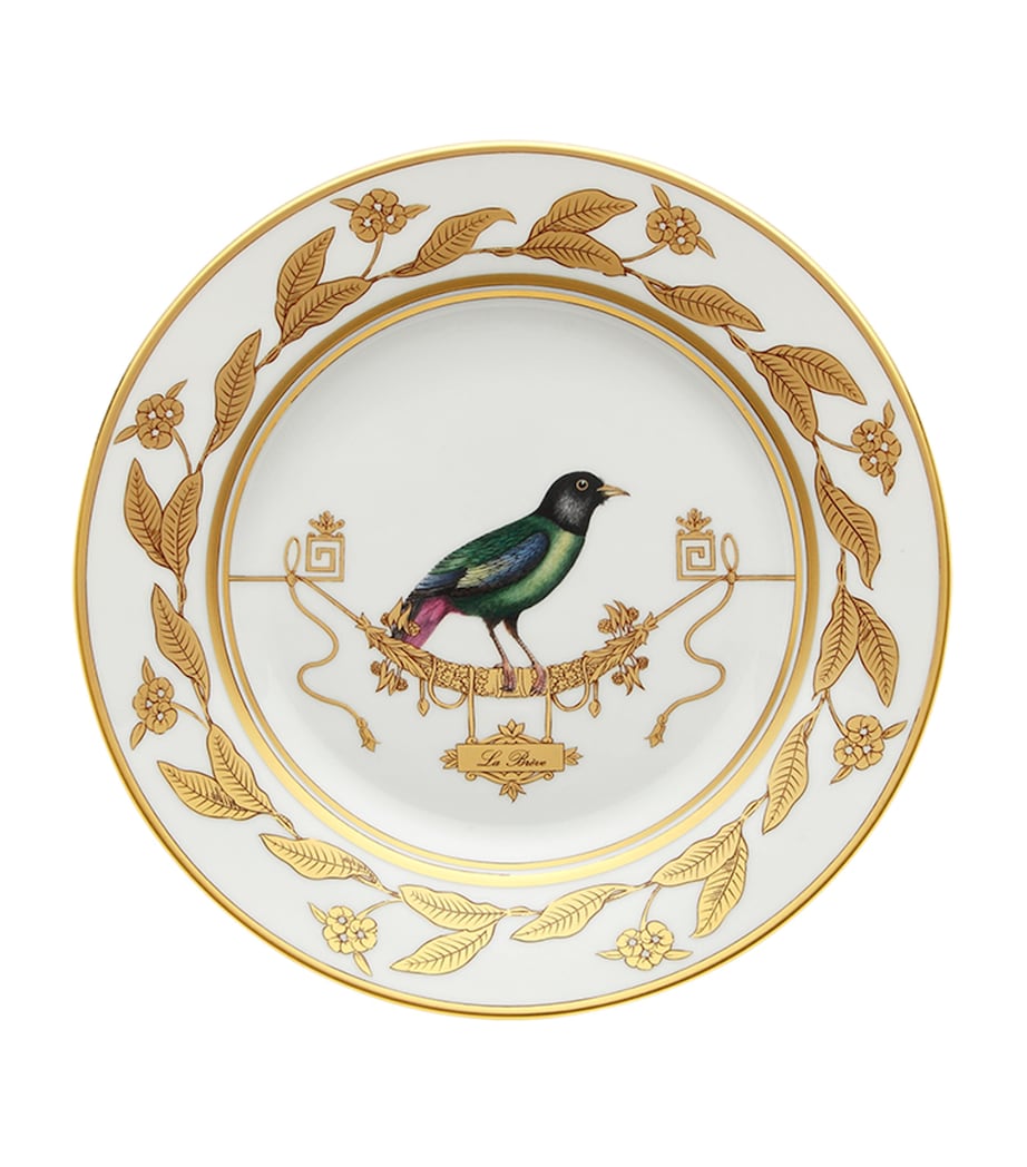 Ginori 1735 Volière La Brève dessert plate 22cm, imported from the UK