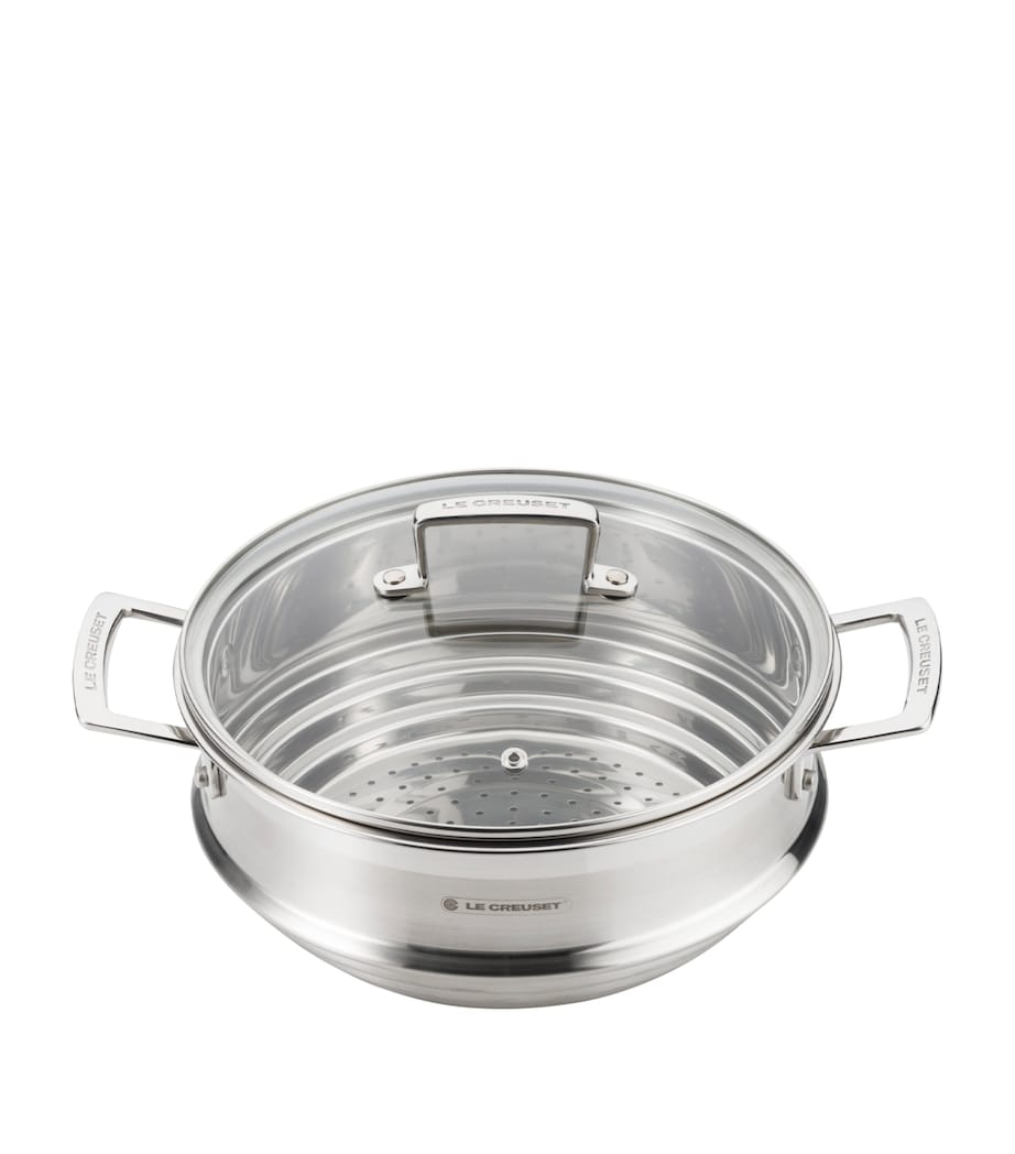Le Creuset 3-ply stainless steel sauté multi-steamer 24cm (British brand)