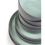 Habitat two tone mint green and grey dinner set 16 piece, UK version