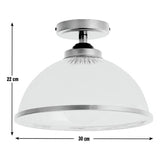 Argos Home Eumee flush ceiling light gunmetal 30cm, imported from the UK