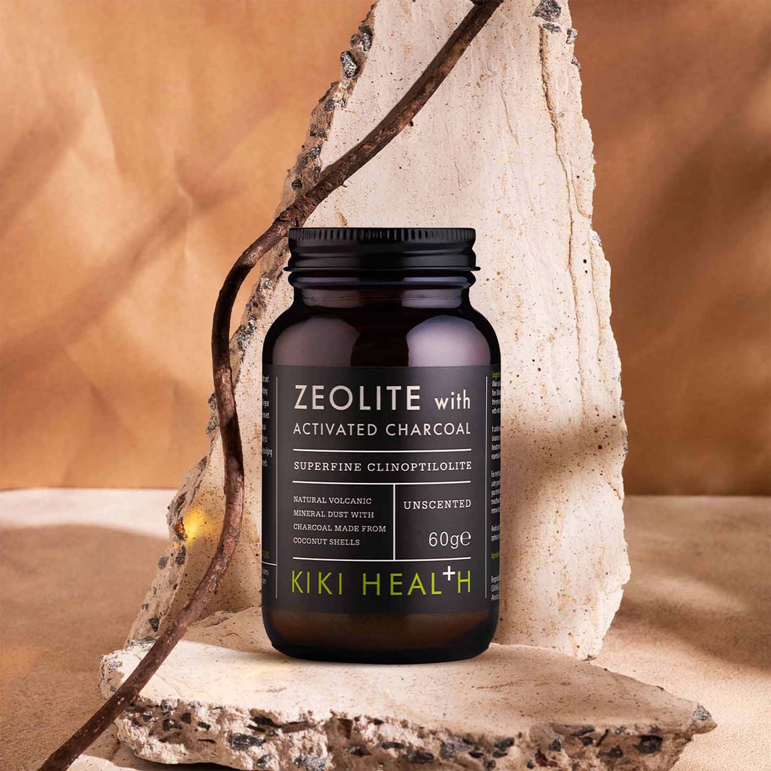 Natural zeolite activated charcoal powder 60g, UK version