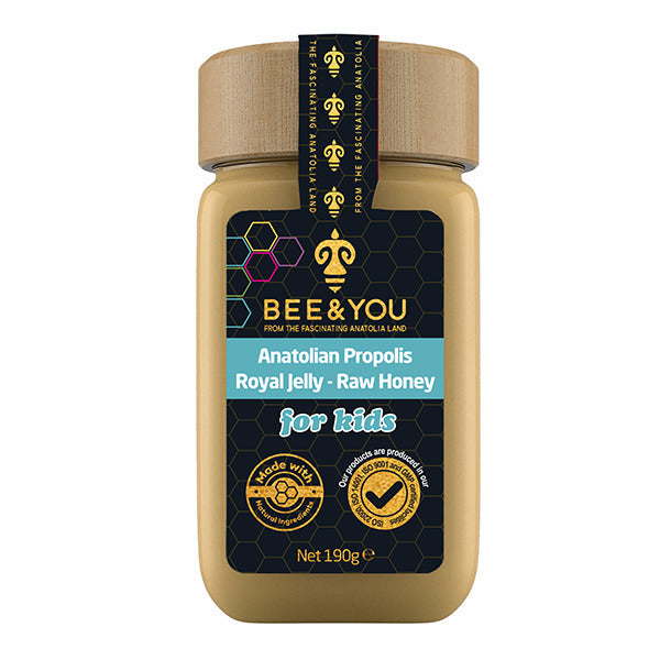 Bee&You Kids Propolis Royal Jelly Raw Honey Mix 190g (British brand)