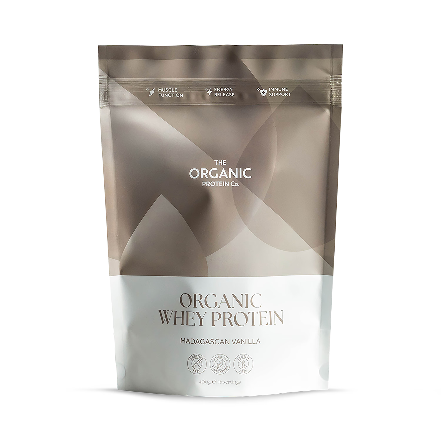 The Organic Protein Co. organic whey protein Madagascan vanilla 400g (British brand)