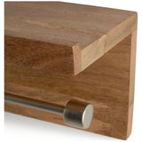 Habitat mango wood toilet roll holder shelf natural - British product