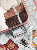 Flight Knight Rose Gold 45x36x20cm EasyJet Underseat 8 Wheel ABS Hard Case Cabin Carry On Hand Luggage