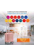 Flight Knight Rose Gold 45x36x20cm EasyJet Underseat 8 Wheel ABS Hard Case Cabin Carry On Hand Luggage