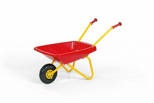 Rolly wheelbarrow toy red and yellow (British brand)