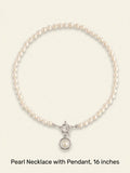 Vivienne Westwood necklace platinum-plated brass faux pearls 39cm, imported from the UK