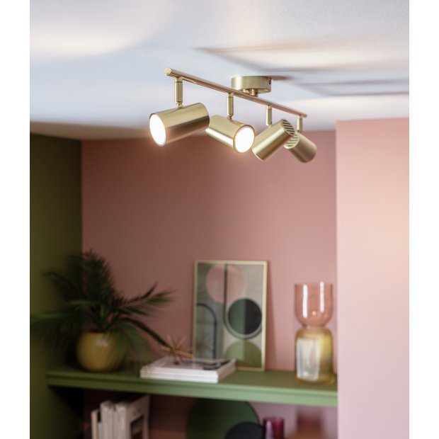 Argos Home brass 4-light bar light, UK version