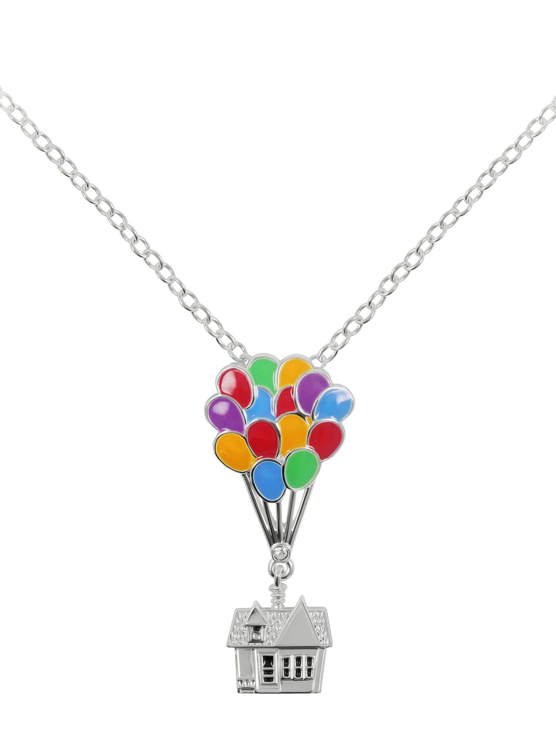 Peers Hardy silver tone Disney Pixar UP balloon house necklace (British brand)