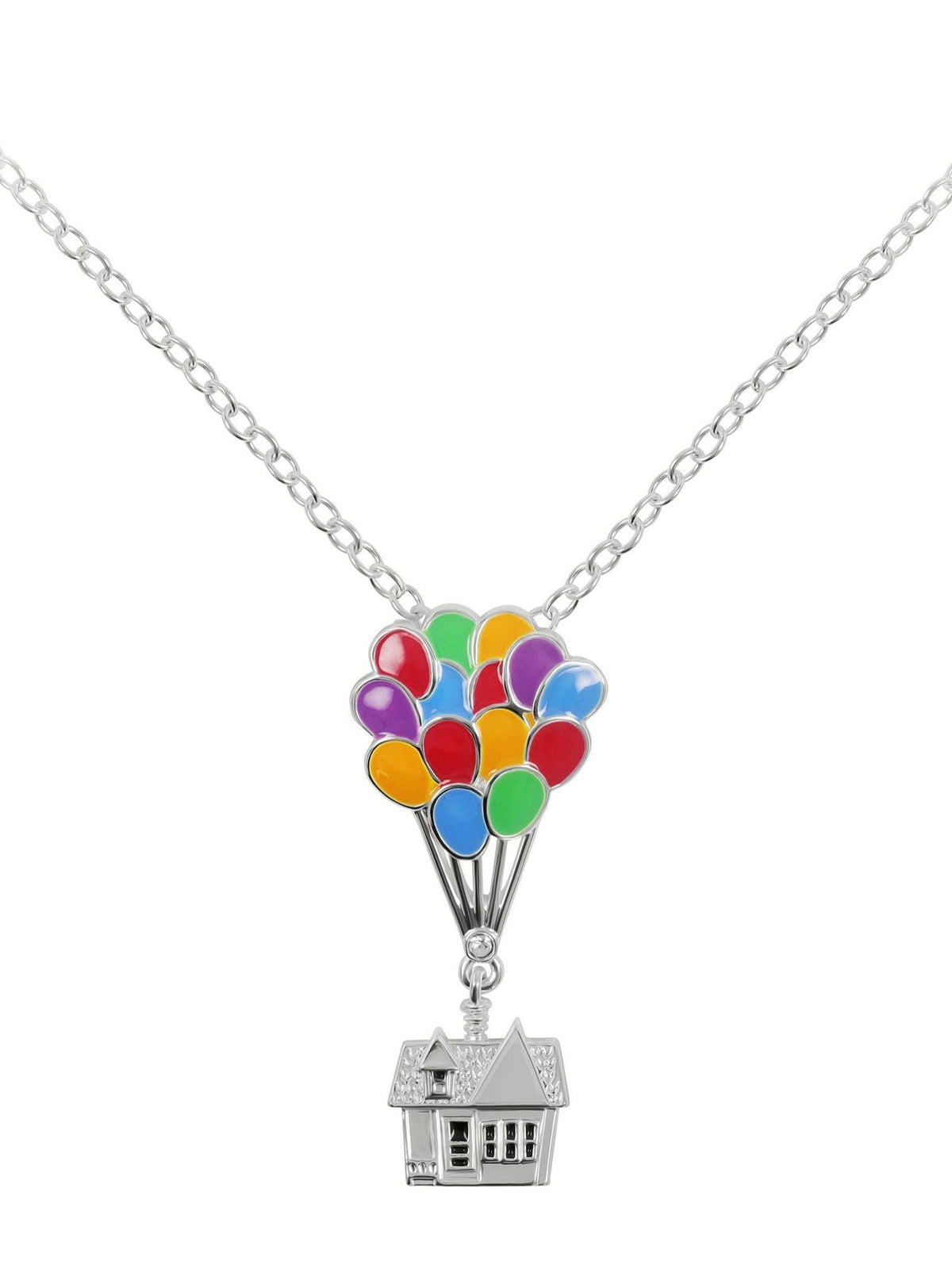 Peers Hardy silver tone Disney Pixar UP balloon house necklace (British brand)