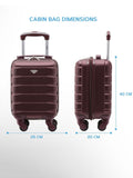 Flight Knight burgundy cabin suitcase 40x20x25cm (British brand)