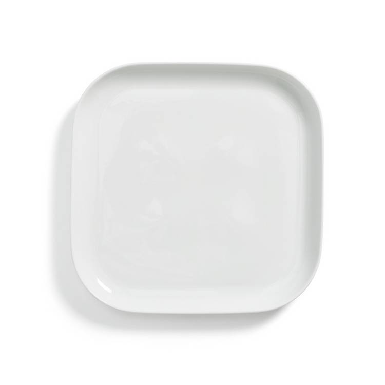 Habitat Riko square dinner plates white porcelain set of 4 (British brand)