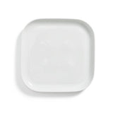 Habitat Riko square dinner plates white porcelain set of 4 (British brand)