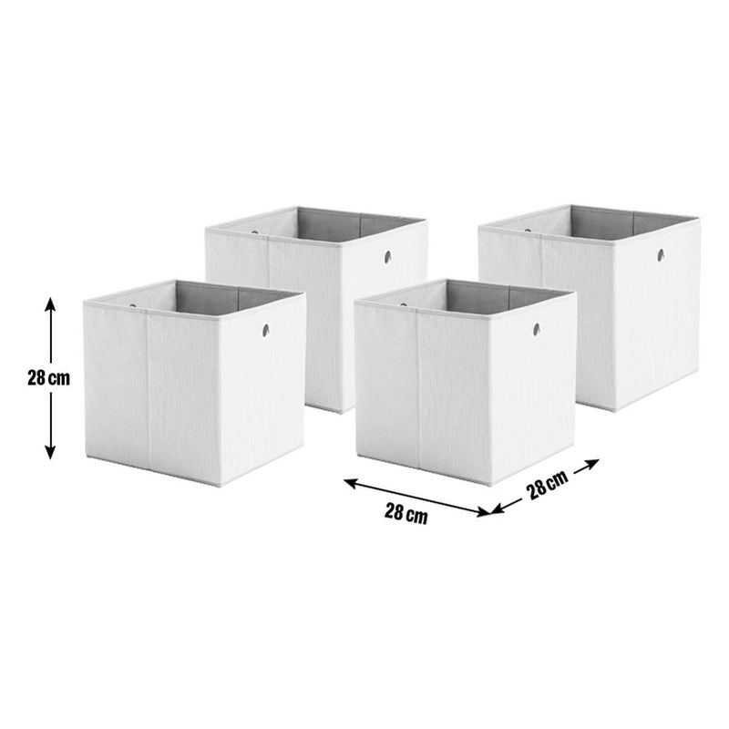 Argos Home woven linen storage boxes set of 4 grey 28cm, imported from the UK