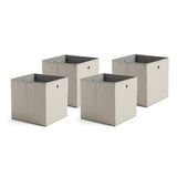 Argos Home woven linen storage boxes set of 4 grey 28cm, imported from the UK