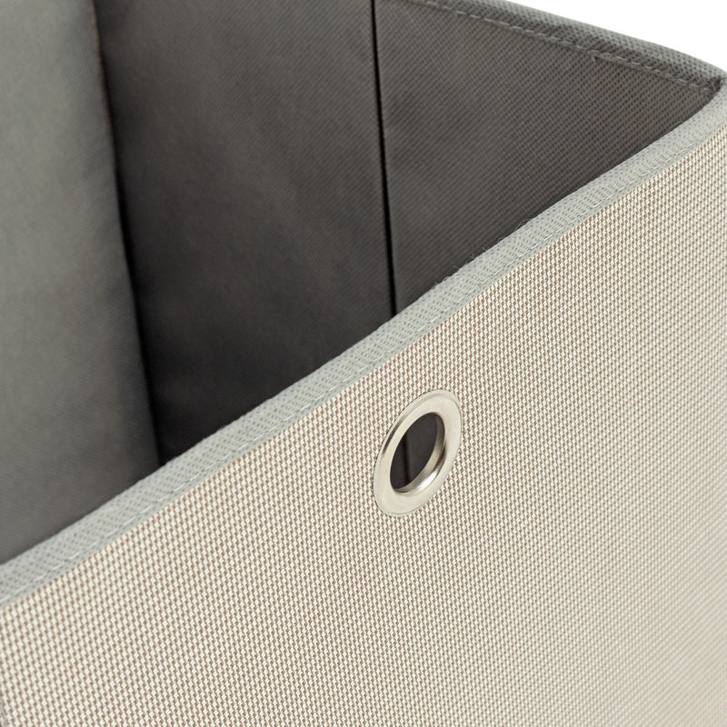 Argos Home woven linen storage boxes set of 4 grey 28cm, imported from the UK