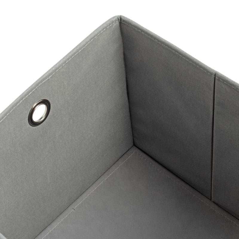 Argos Home woven linen storage boxes set of 4 grey 28cm, imported from the UK