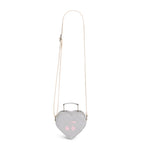 Bonpoint heart-shaped shoulder bag with printed cherries and sequins (British brand)