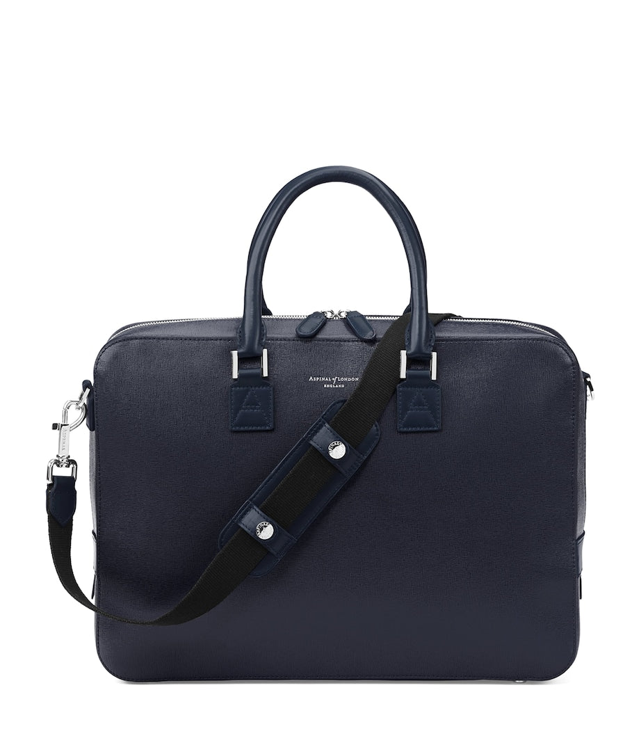 Aspinal of London leather Mount Street briefcase bag (British brand)