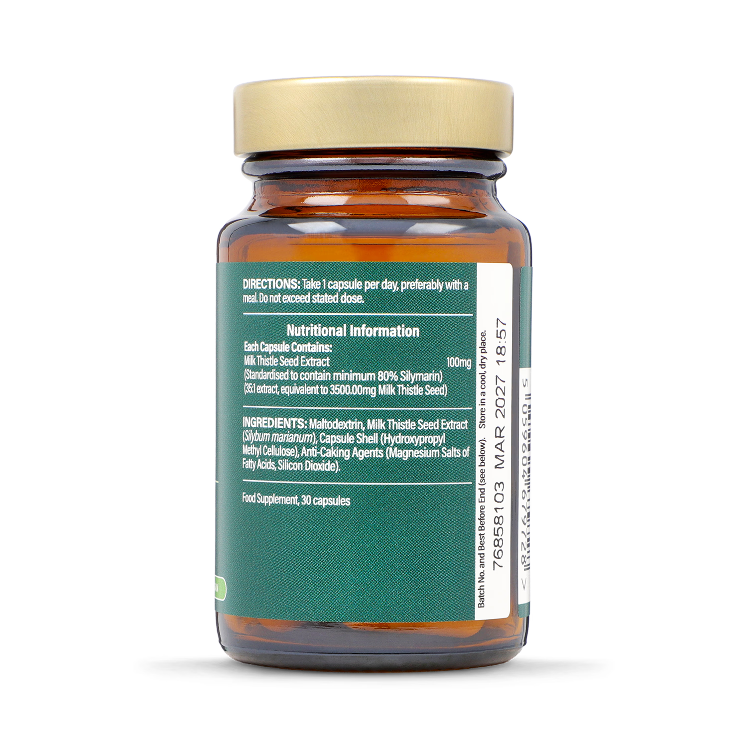 Holland & Barrett Milk Thistle Extract 30 Capsules, UK version