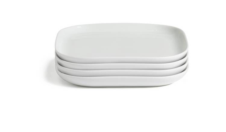 Habitat Riko Square 4 Piece Side Plate - White GOODS Argos