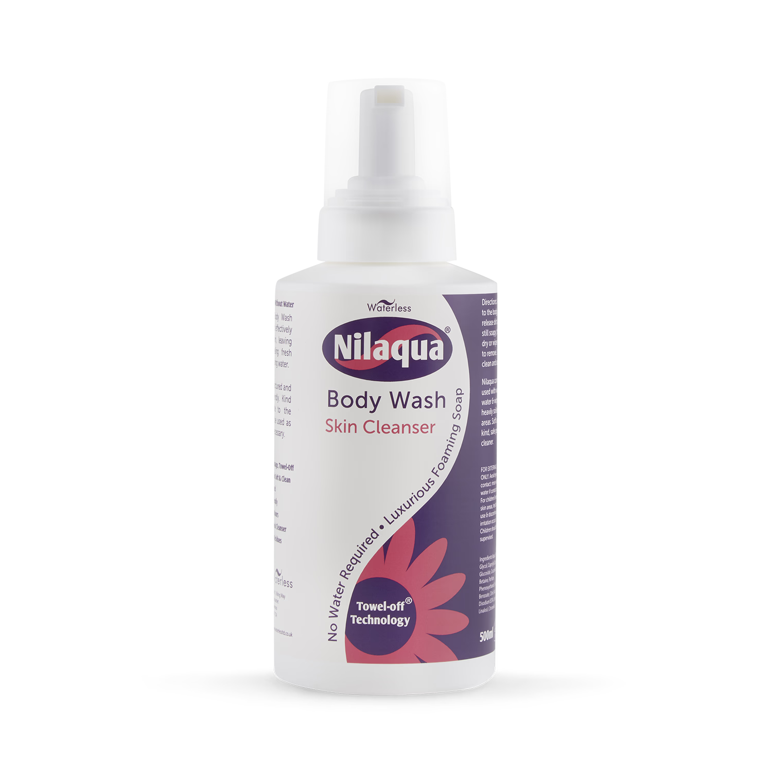 Nilaqua rinse free body wash foam 500ml, UK version