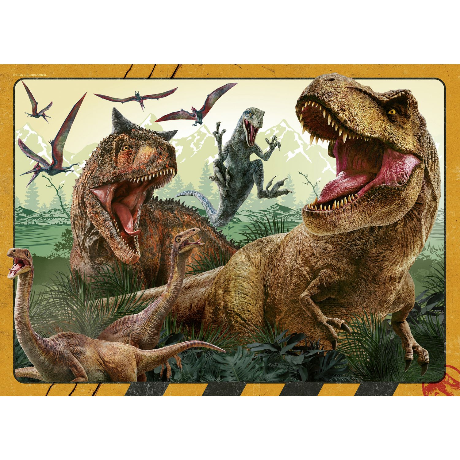 Jurassic World 4 x 100 piece jigsaw puzzle - British product