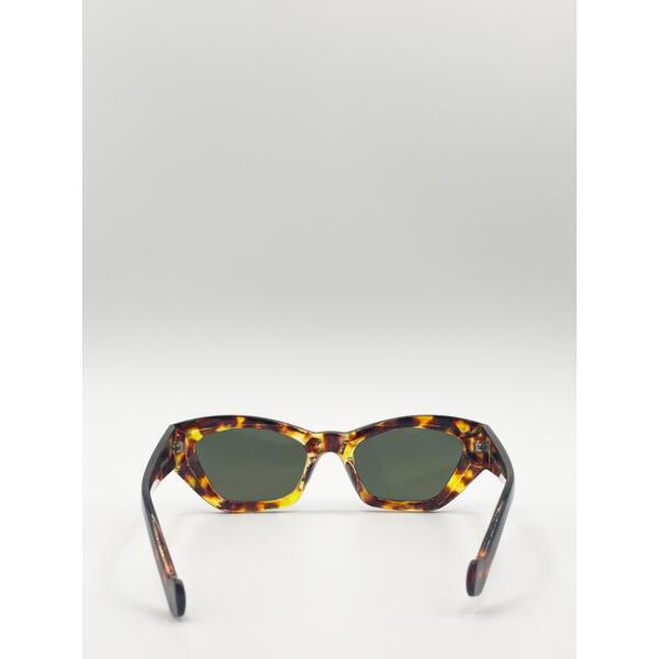 SVNX cat eye sunglasses brown tortoiseshell frame, UK version