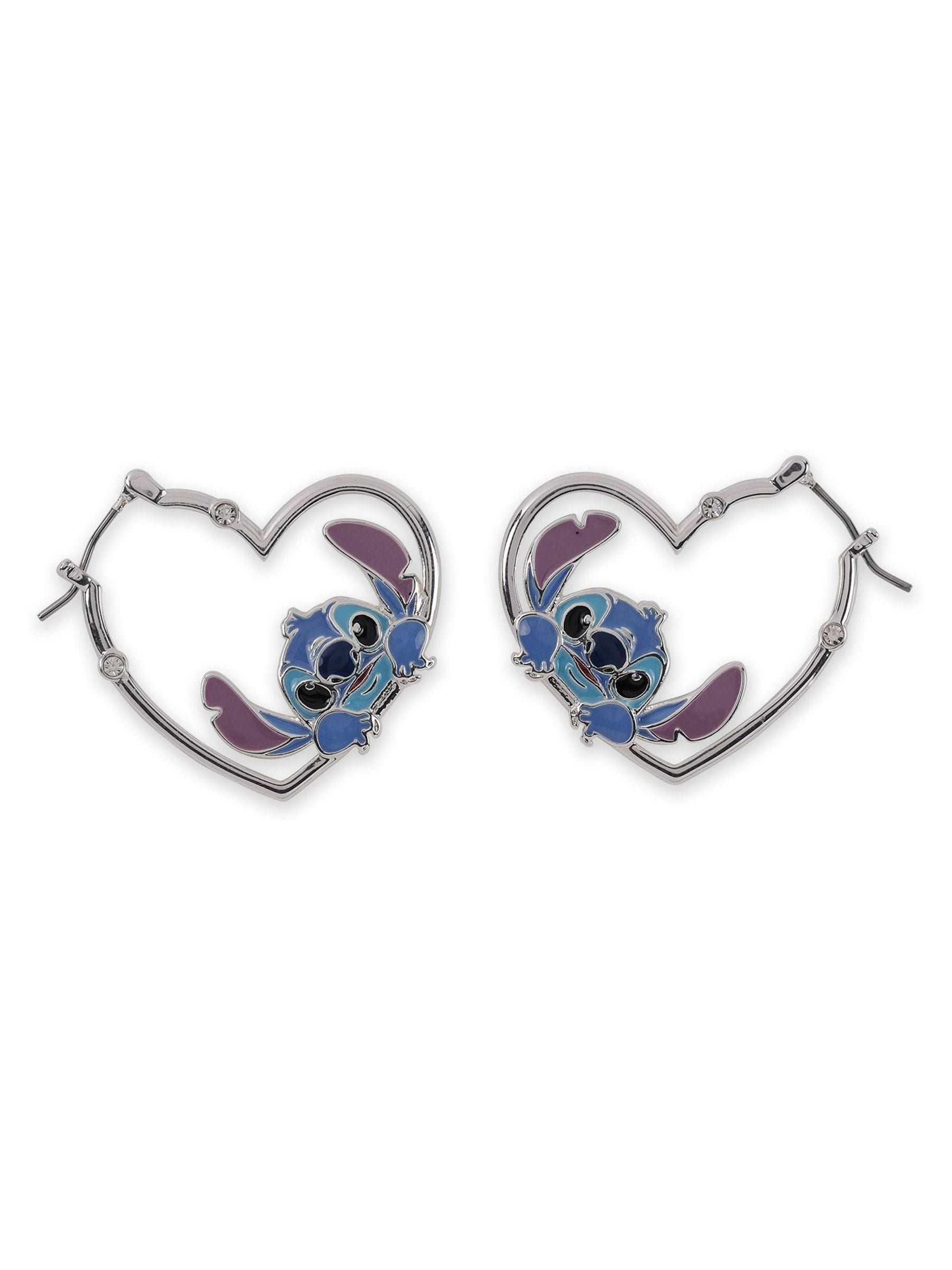 Peers Hardy Stitch love heart hoop earrings silver-plated brass (British brand)