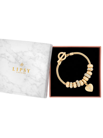 Next Gold Tone Coin Charm Bracelet with T-Bar Fastening and Gift Box- Buy online at McGrocer
