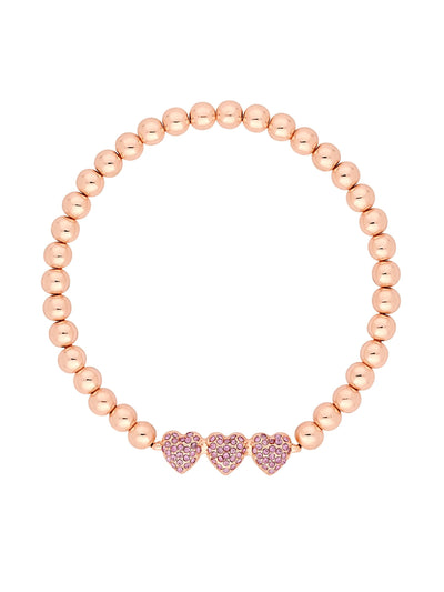 Next Rose Gold Plated Micro Pave Pink Stretch Bracelet - Gift Boxed- Buy online at McGrocer