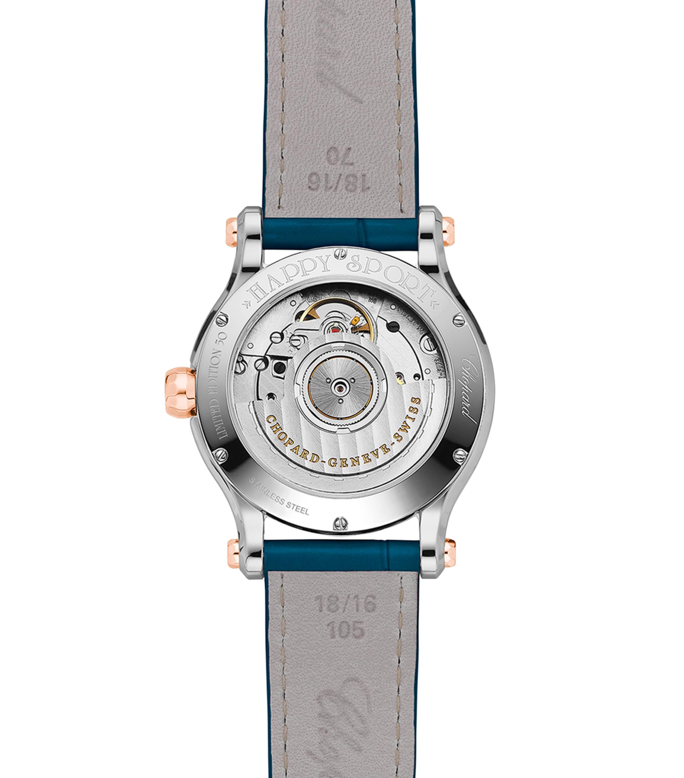 Chopard Happy Sport rose gold diamond watch 36mm (British brand)
