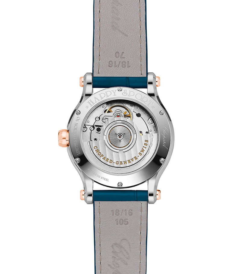 Chopard Happy Sport rose gold diamond watch 36mm (British brand)