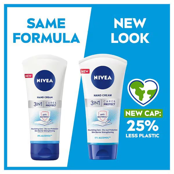 NIVEA Care & Protect hand cream 75ml, imported from the UK