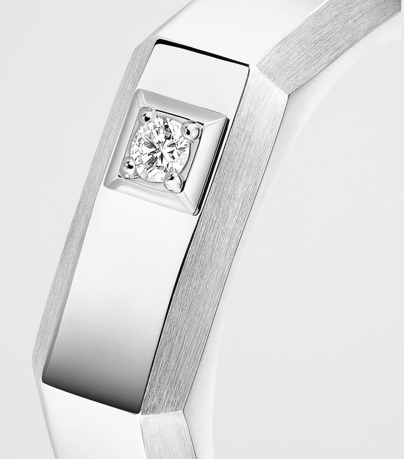 Messika Moderniste weißgoldener Diamant-Mittelring, importiert aus dem Vereinigten Königreich