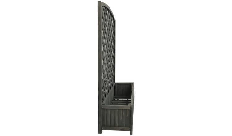 Large Lattice Wooden Planter - Grey GOODS Argos