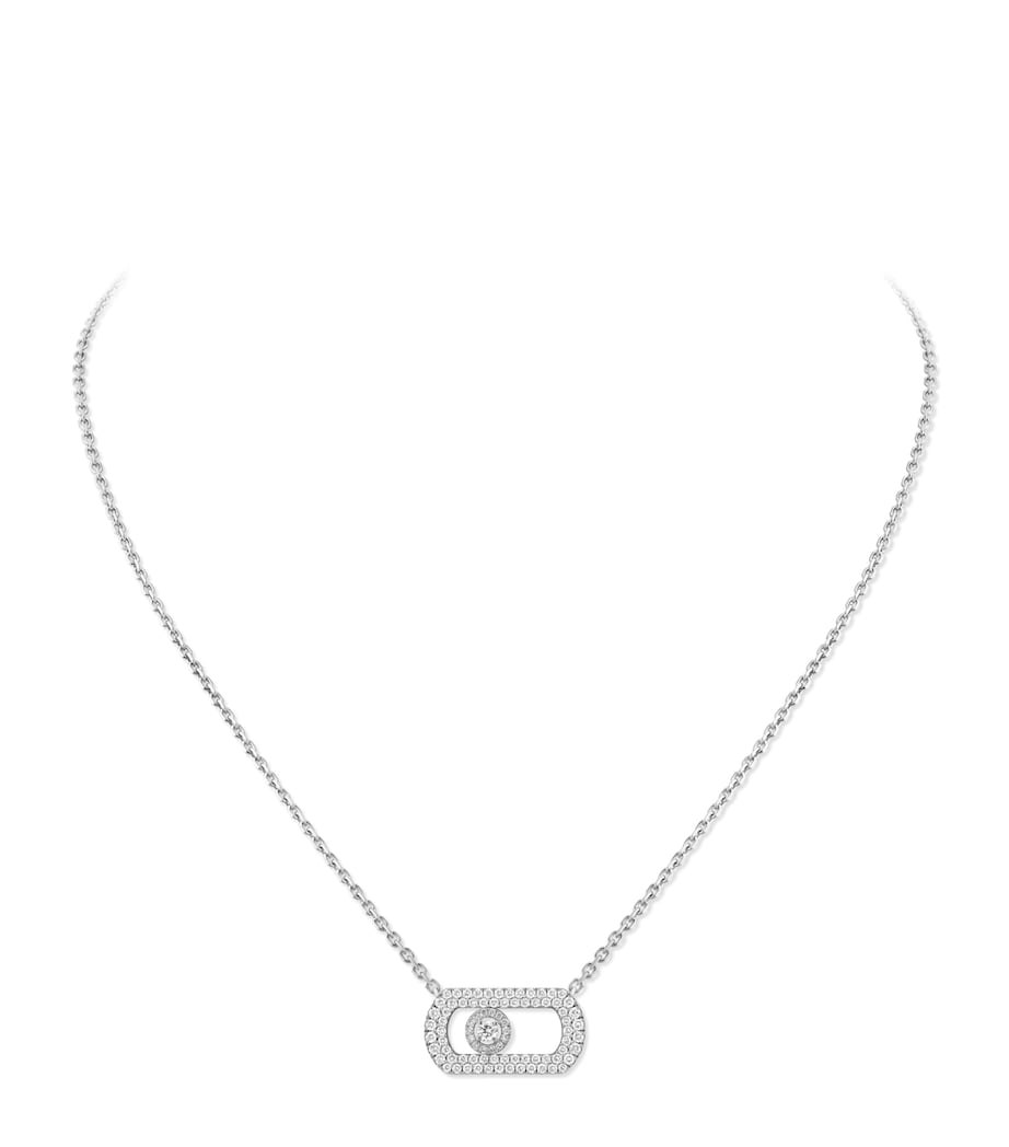 Messika So Move white gold diamond pavé necklace 0.65ct (British brand)