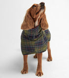 Barbour tartan terry drying robe for dogs - British product