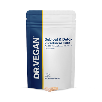 Holland & Barrett Dr. VEGAN Debloat and Detox Herbal Supplement 60 Capsules- Buy online at McGrocer