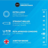 EXS Magnum large condoms 144 pack (British brand)