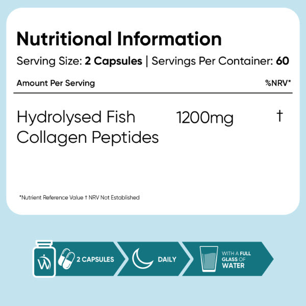 WeightWorld Pure Marine Collagen 120 capsules, imported from the UK