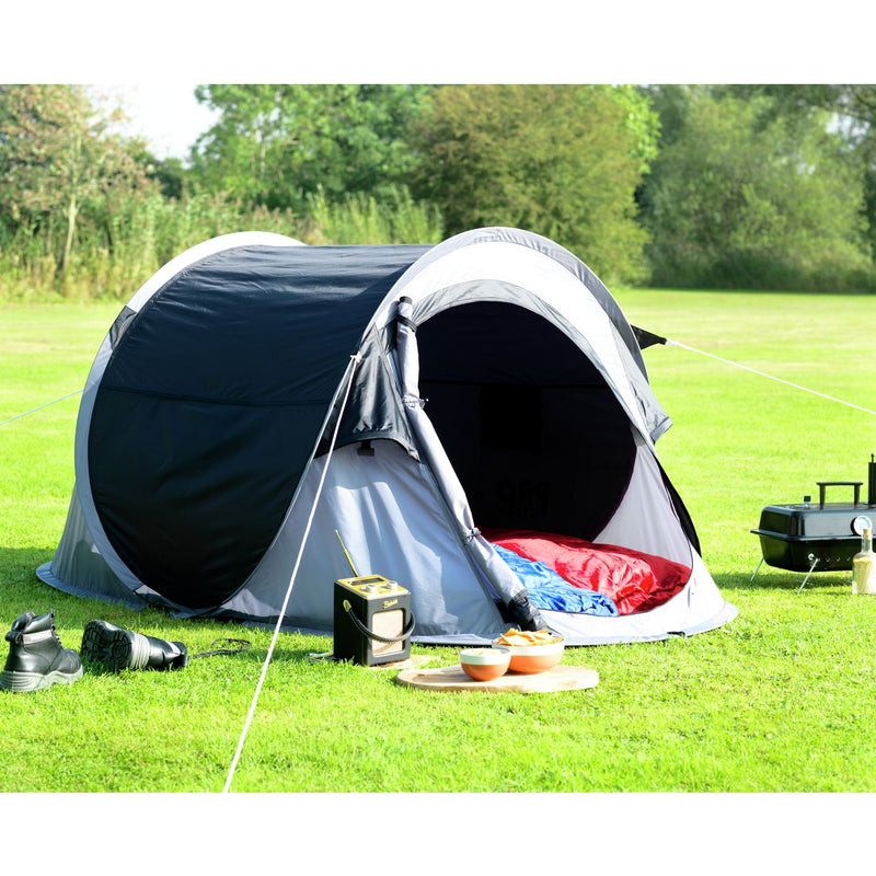 Pro Action pop up camping tent black (British brand)