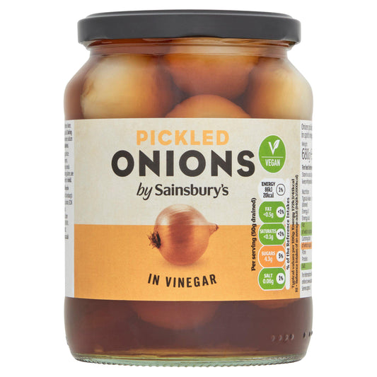 Sainsbury's Pickled Onions in Vinegar 680g (310g*) Pickled food Sainsburys   